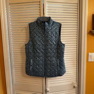 Talbots Blue Patterned Vest
